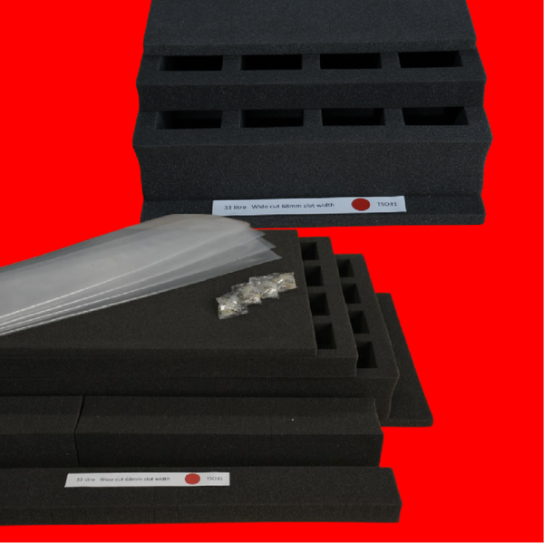 O Gauge 33 Litre box with up to 4 slots for coaches, full height stock