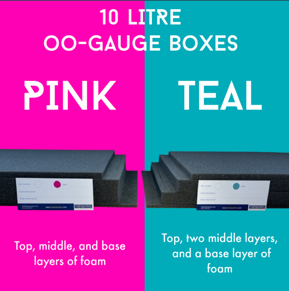 OO Gauge 10 Litre box with up to 8 slots for Locomotives, coaches, wagons, full height stock