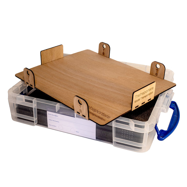 N-Gauge 11 Litre box with up to 18 slots for Locomotives, Coaches, wagons, full height stock, split foam design